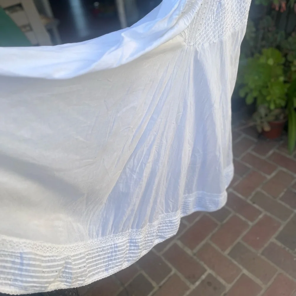 Vasna | White Pearls Boho Dress | Size Large - Picture 6 of 16